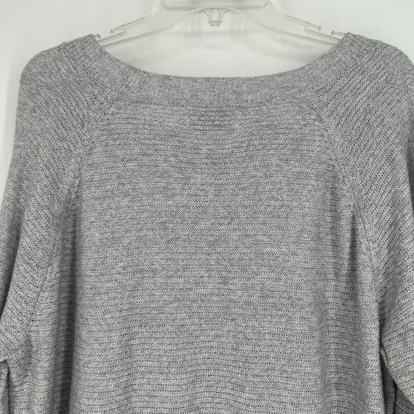 NEW Old Navy Gray Knit Tunic Sweater Boat Neck Lightweight Ribbed Trim Size XL - Picture 7 of 10